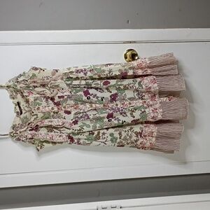 Hazel Cream and Purple Floral Blouse